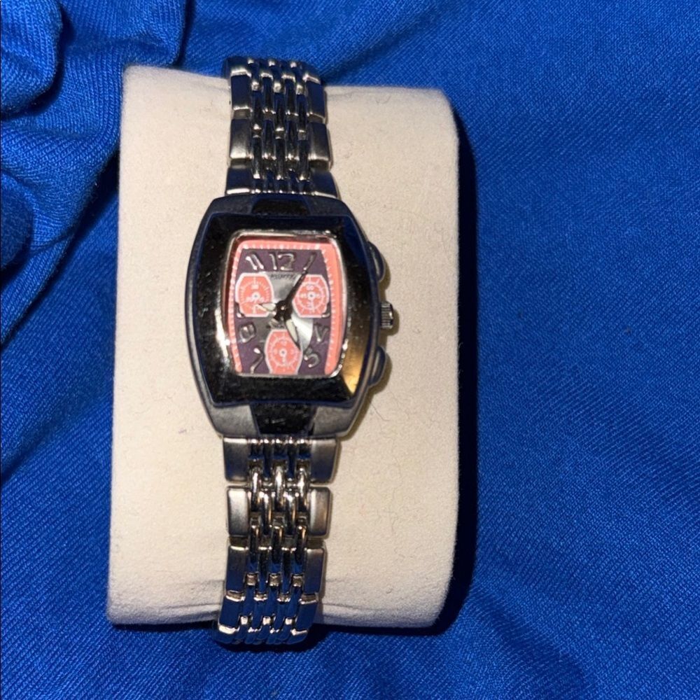 Vellaccio Silver Watch with pink purple Dial
